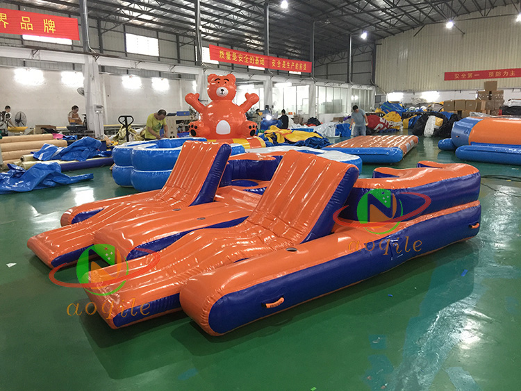 Outdoor Water Entertainment Equipment Inflatable Water Leisure Floating Island Platform Dock Sofa