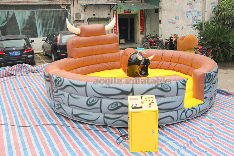 Aoqile Commercial Inflatable Bull Riding Machine Adjustable Speed for Adult Teenager Outdoor Fun Activities for Events