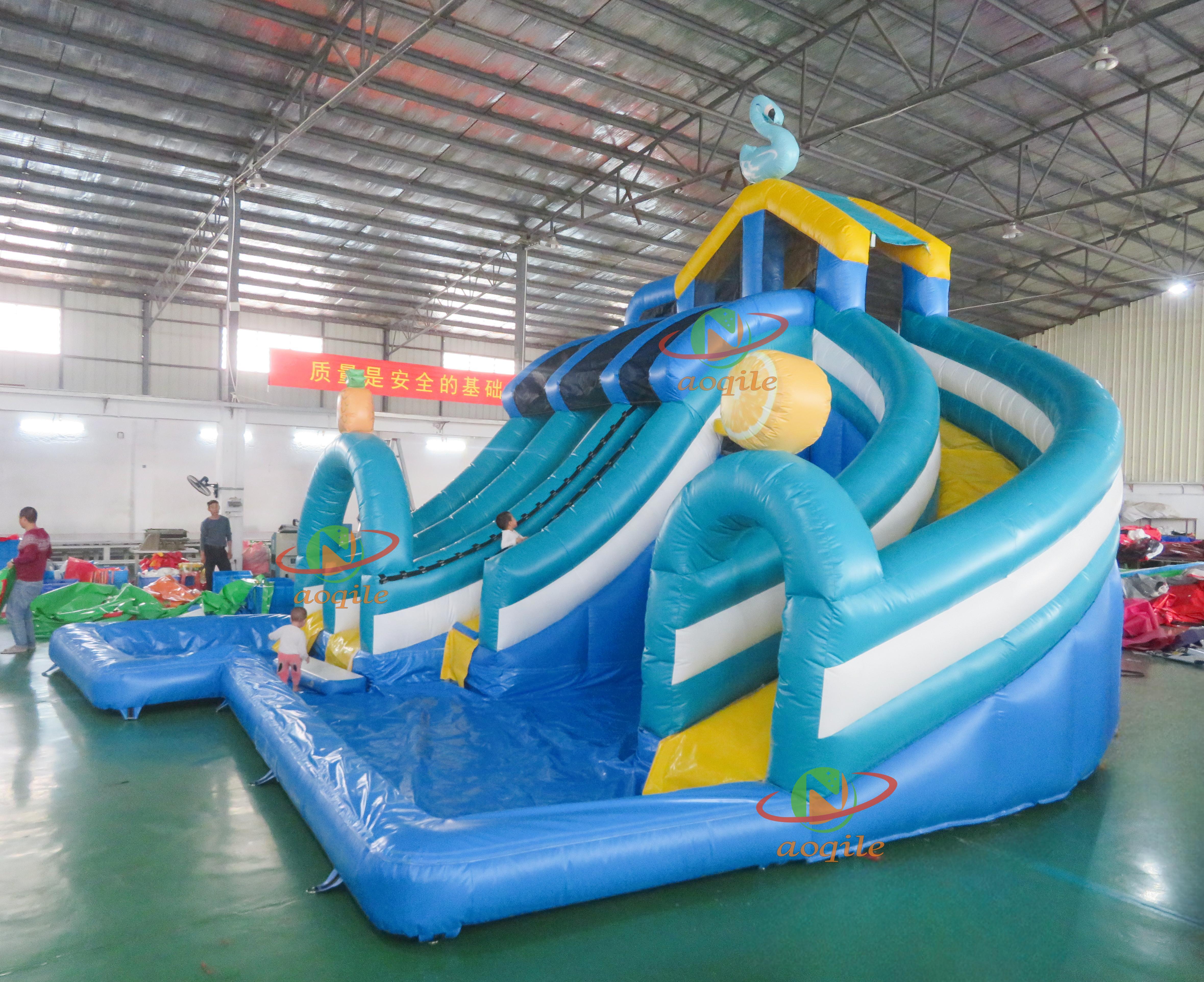 High-quality Indoor And Outdoor Large Inflatable Water Slides Water Park Water Slides