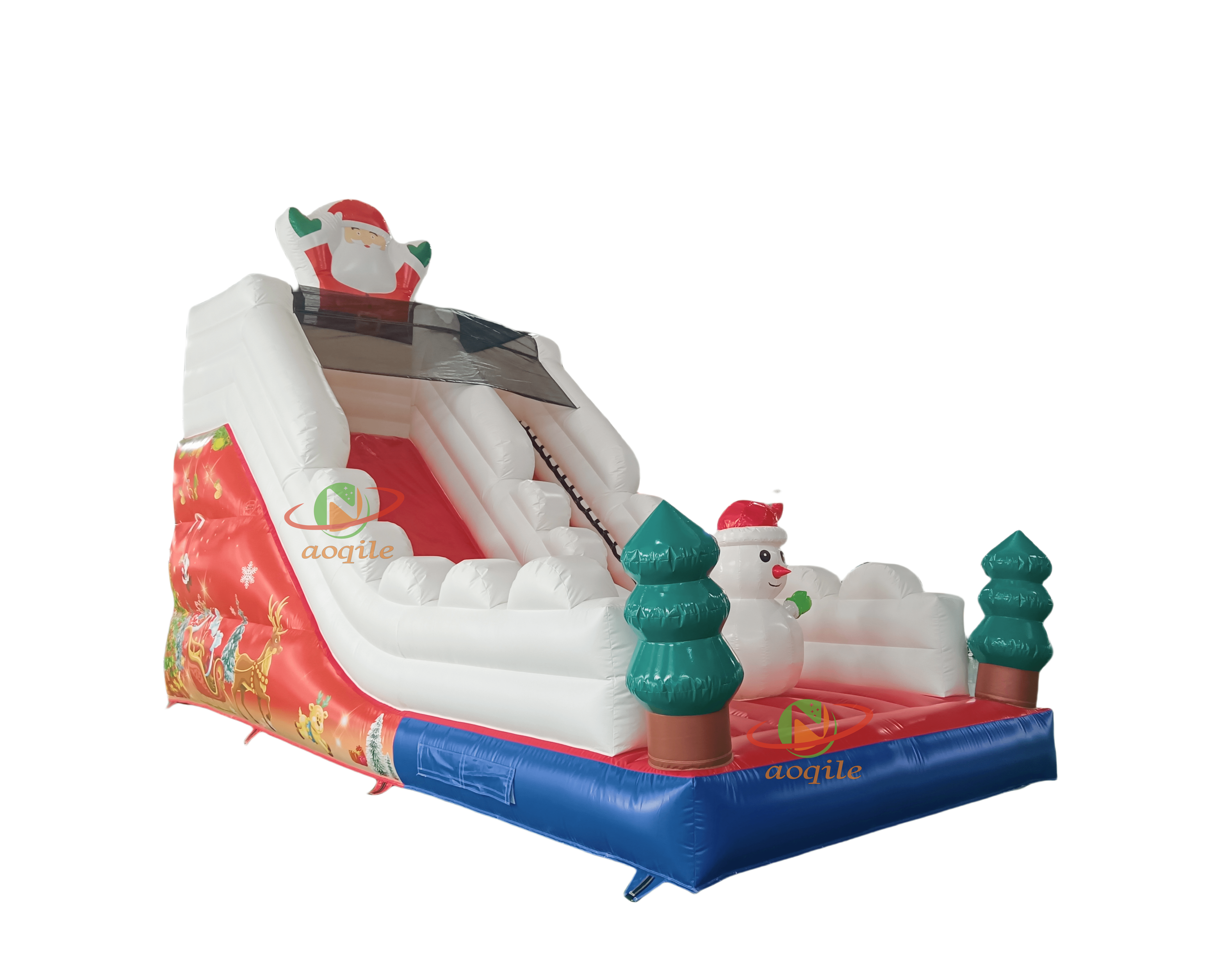 The Hot Sale Snowman Adorns The Doll Slide at Christmas