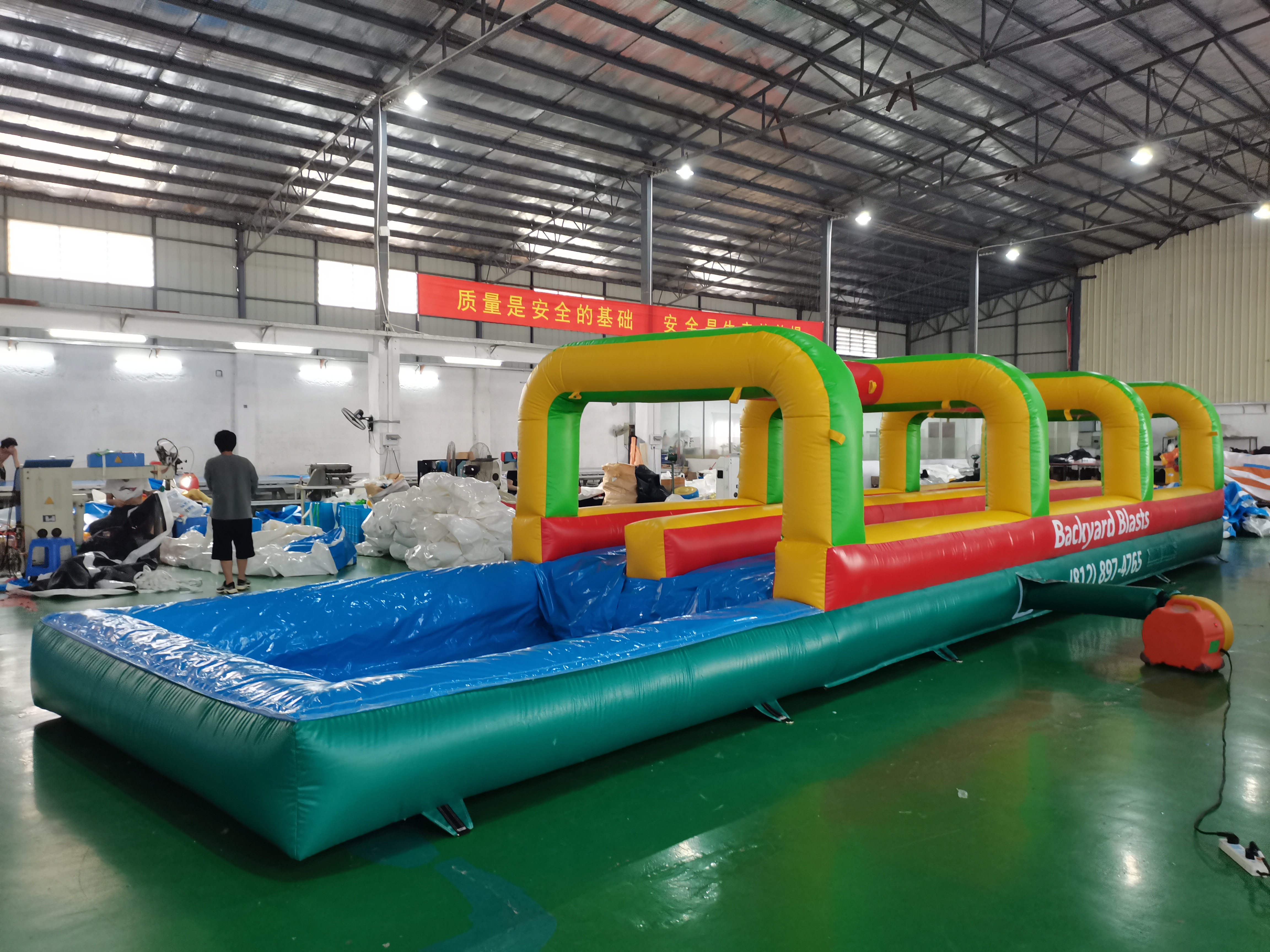 High Quality Indoor And Outdoor Inflatable Water Slide with Swimming Pool