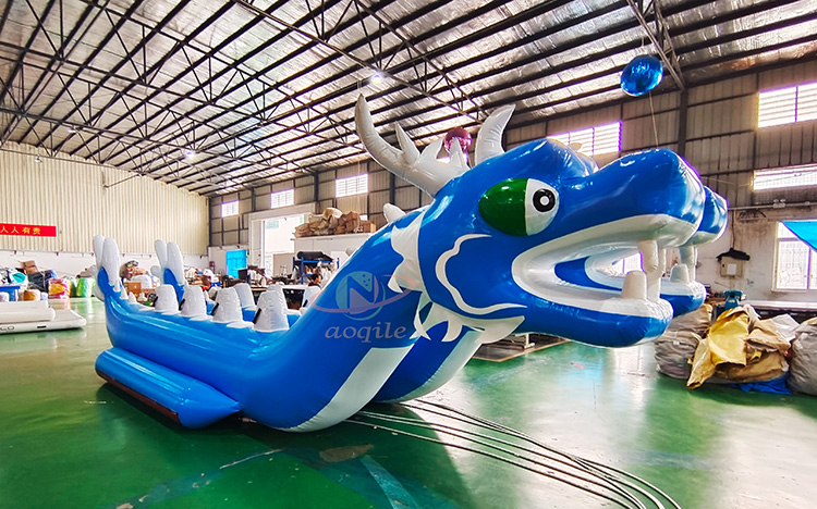 Custom Sea Inflatable Banana Boat Raft Flying Fish Inflatable Blue Dragon Boat