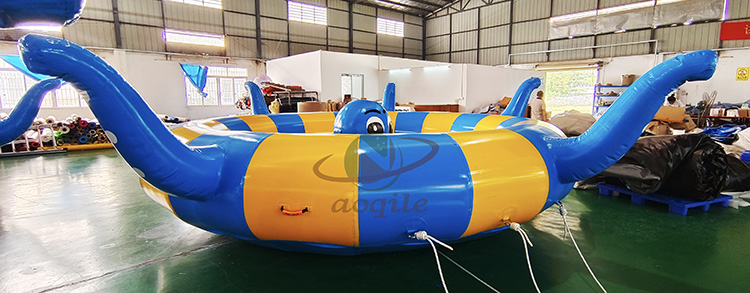 Crazy New Inflatable Disco Boat 6-10 persons Inflatable Octopus Towable Inflatable Water Game Spinning Disco Boat For Sale