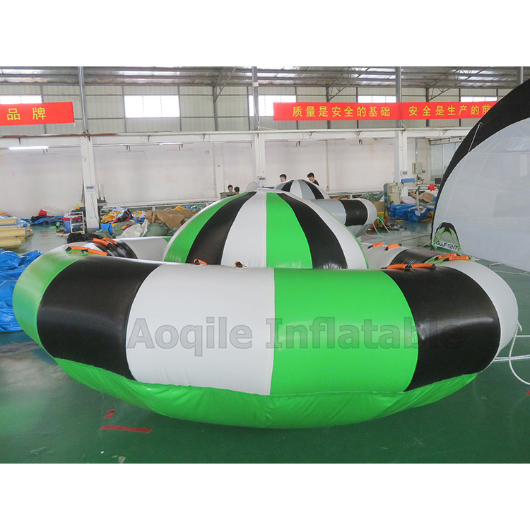 Summer funny exciting Towable inflatable UFO Rotating Water Toys Disco Boat For Water Entertainment