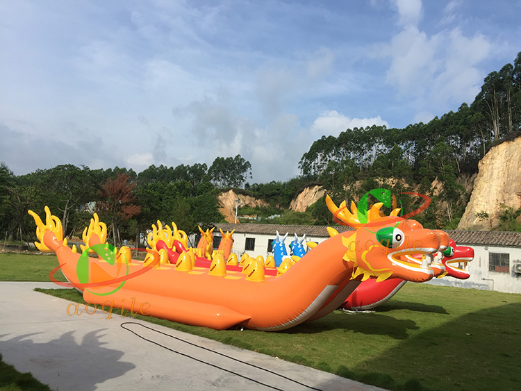 Inflatable Double Tube Dragon Boat Water Banana Boat Can Tow Water Slide Tubes To Float Flying Fish