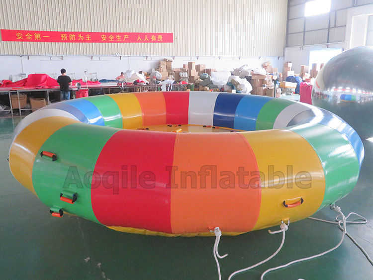 Inflatable flying spinning towable inflatable rotating water toys bandwag disco boat