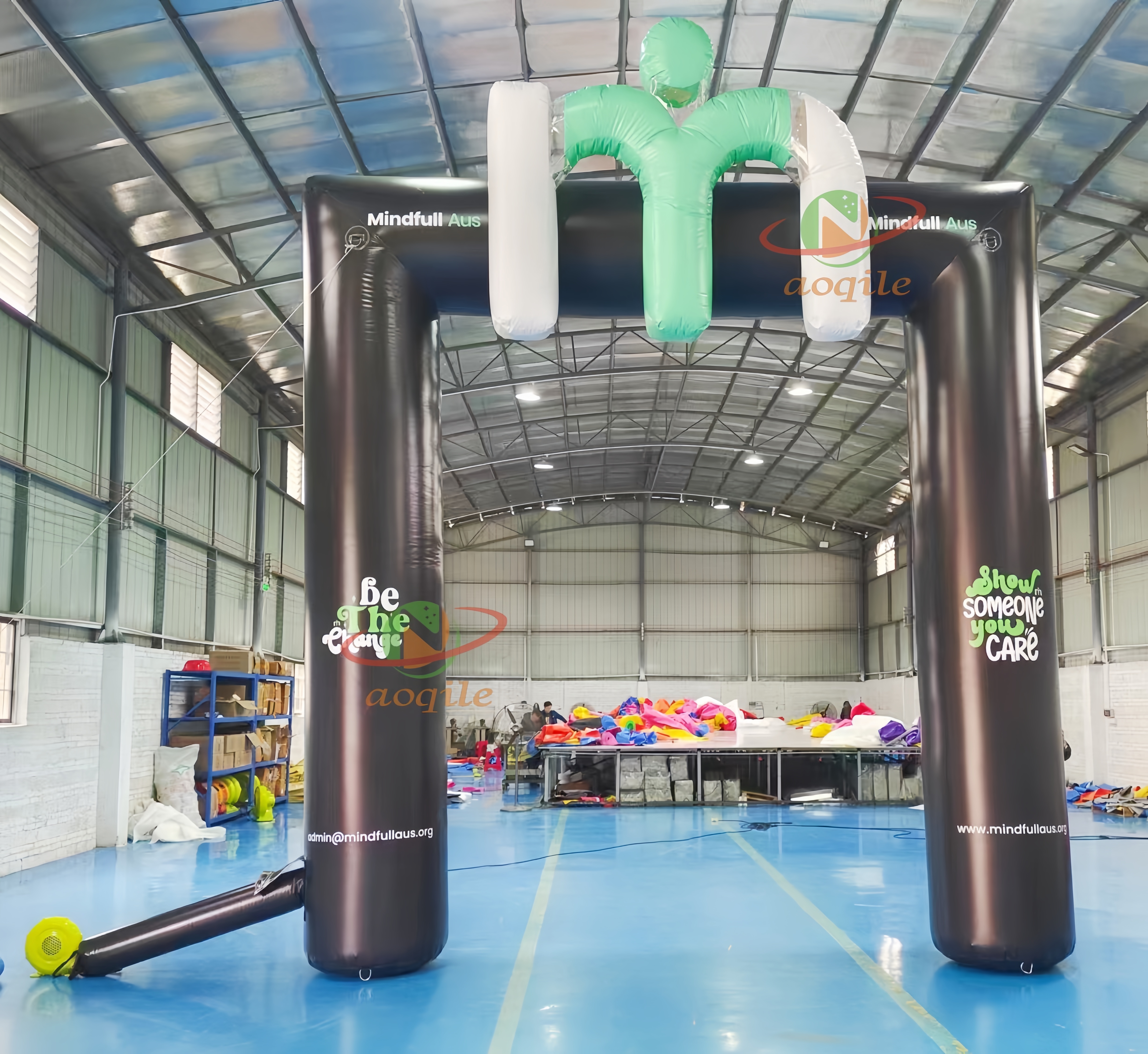 Outdoor Colorful Water Inflatable Arch PVC Tarpaulin Inflatable Tube Arch For Races