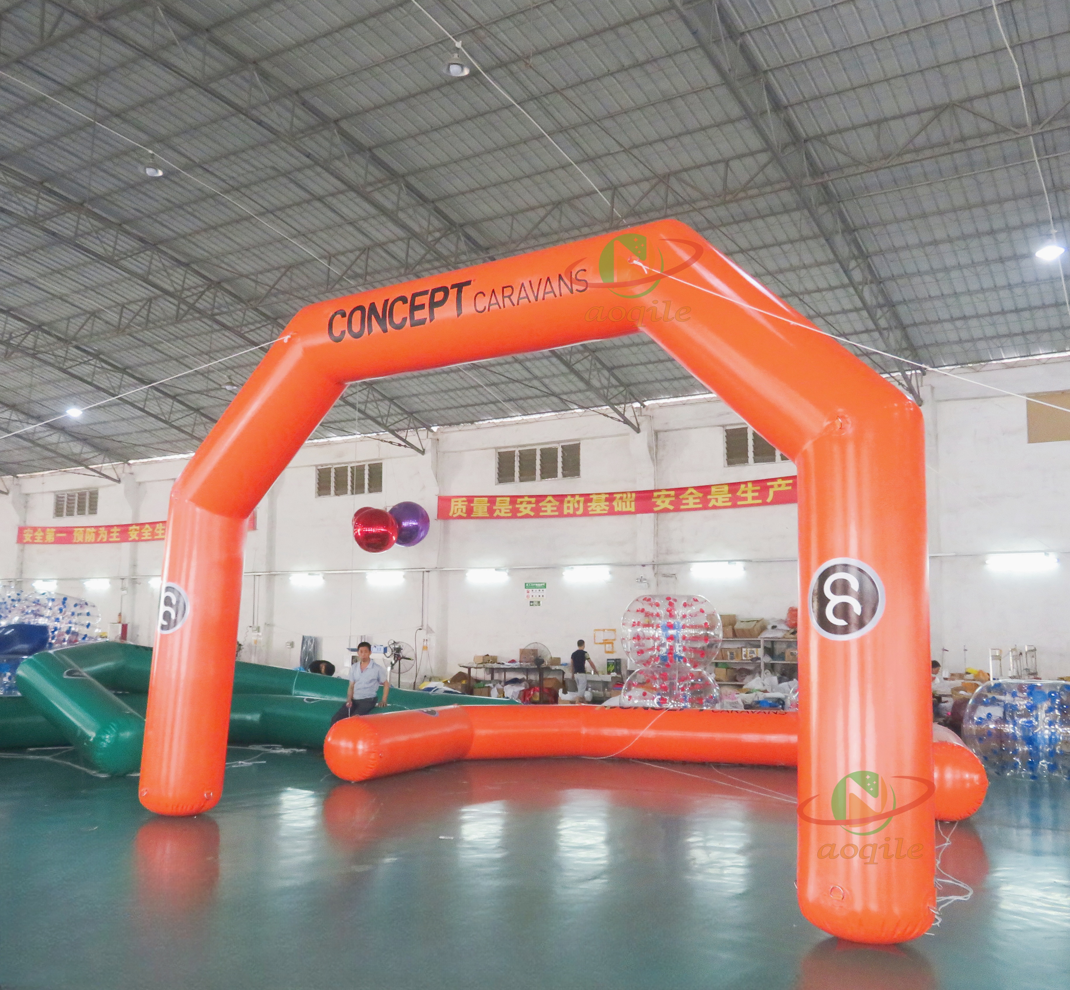 Outdoor Advertising Inflatable Entrance Archway Double Legs Race Start Finish Line Gate Balloon Advertising Arch for Event