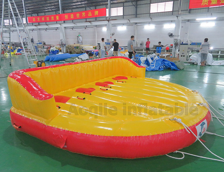 Commercial Custom Water Sports Outdoor Water Ski Towable Inflatable Floating Sofa Boat