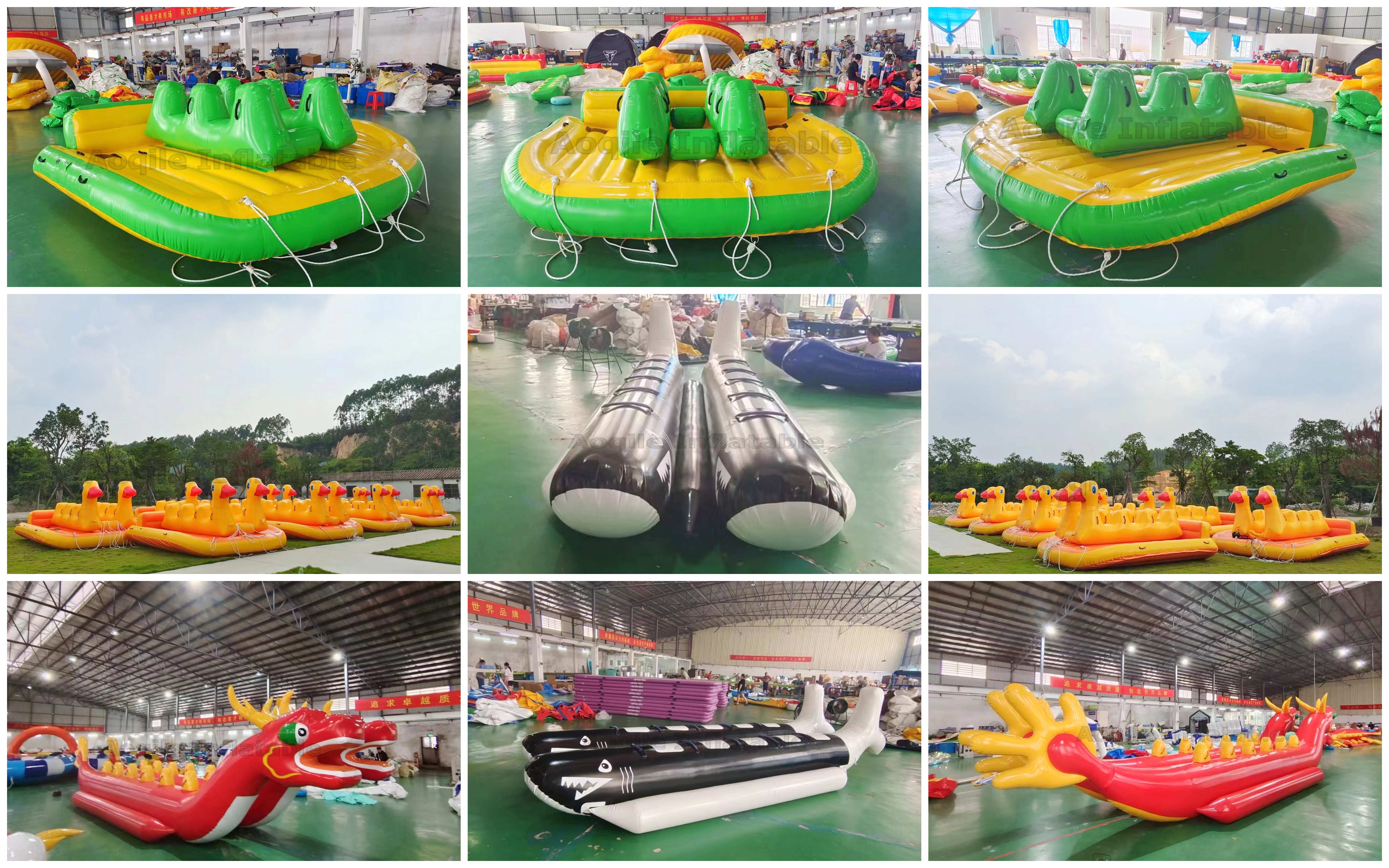 Hot Sale Riding Banana Boat Water Inflatable Toy Sports Game Inflatable Flying Fish Water Ski Towable