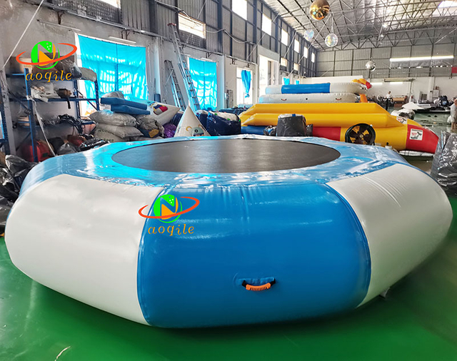 Aoqile Water Park Water Activities High-Quality 4-Meter Inflatable Water Steel Frame Trampoline for Events