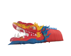 LED Lighting Inflatable Dragon Tent Outdoor Decoration Tent Dragon Head Tunnel for Party Display