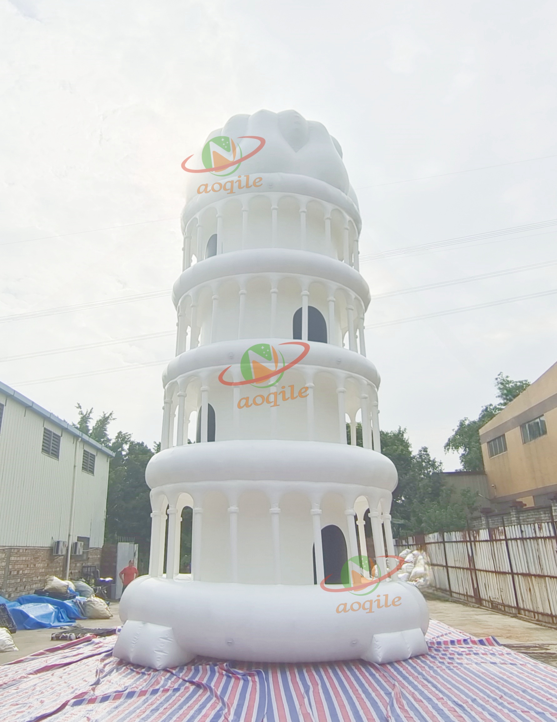Aoqile Heavy Duty Inflatable Tall Tower Stable Structure for Outdoor Exhibition Opening Ceremony for Events