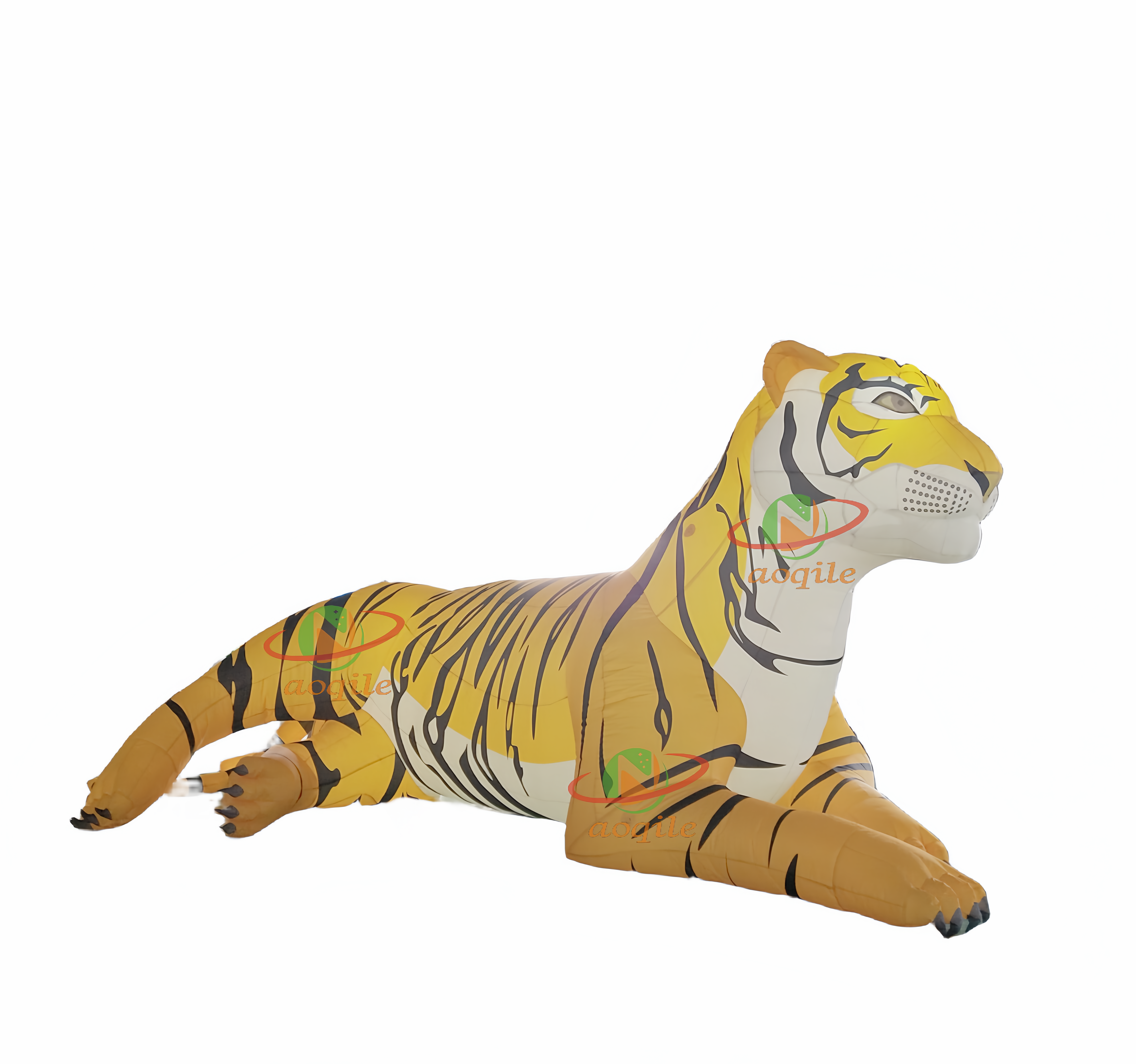 Custom inflatable tiger animal shape inflatable cartoon with LED light for trade show