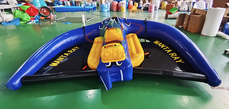 Large Scale Leisure Entertainment Towing Inflatable Flying Fish Manta Ray Sea Rubber Boat