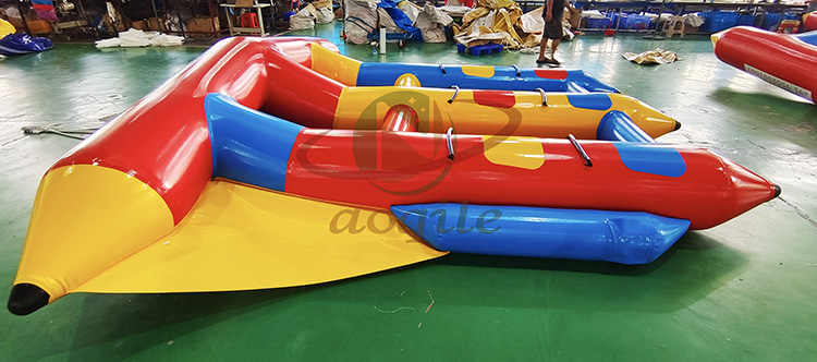 High quality Colorful Towable Banana Boat Water Sports Game Rubber Boat Inflatable Flying Fish