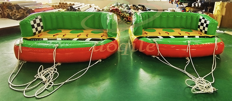 Factory Direct Sale Water Ski Towable Inflatable Sofa Pvc Plastic Boat water sport inflatable floating boat