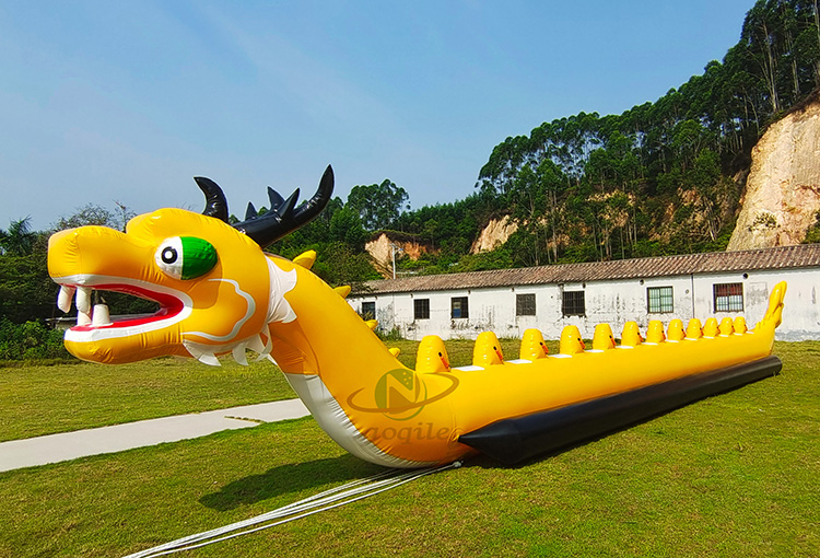 Multiplayer Entertainment Inflatable Dragon Boat Crazy Water Sport Game Toy Banana Boat