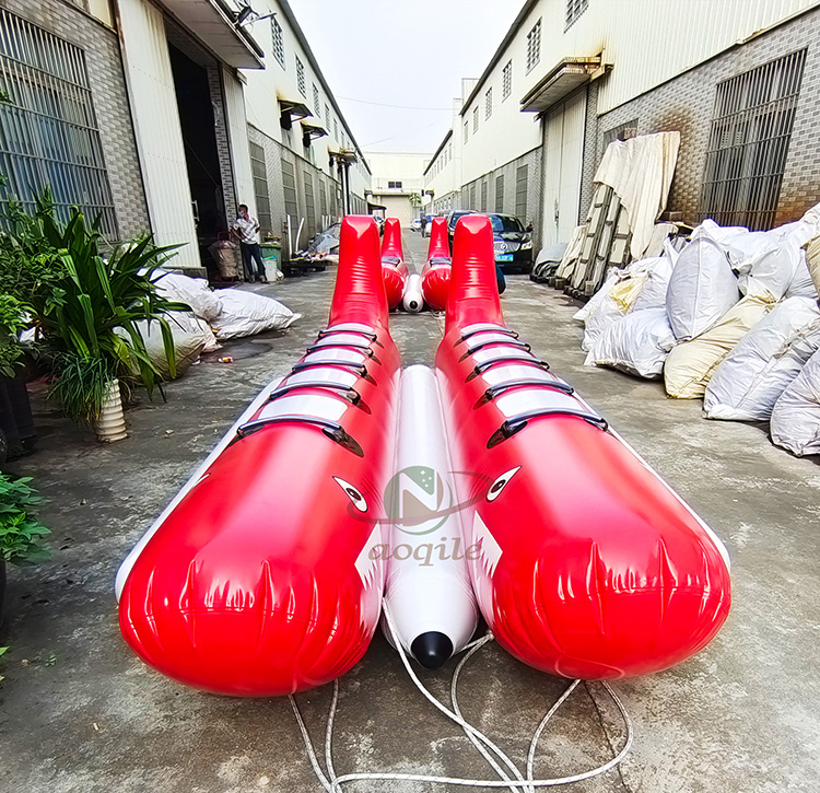 Inflatable Flying Fish Banana Boat New Missile Shape Floating Water Towable Boat