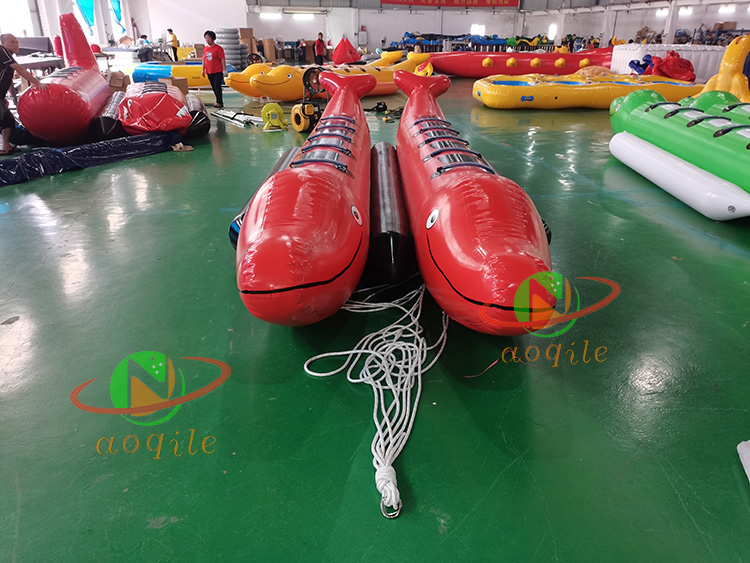 Funny inflatable banana boat 10 person inflatable flying fish banana boat