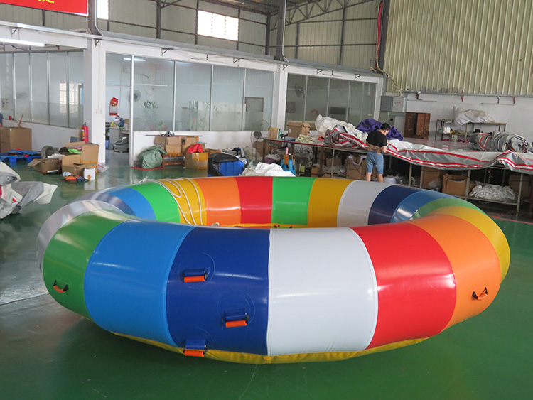 Commercial Large Water Park Rotating Roller Towable Inflatable Disco Boat