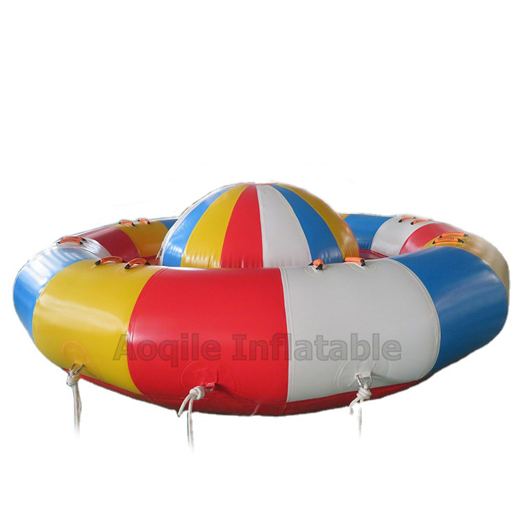 High Quality Towable Ufo Floating Island Comfortable Inflatable Spinning Disco Boat