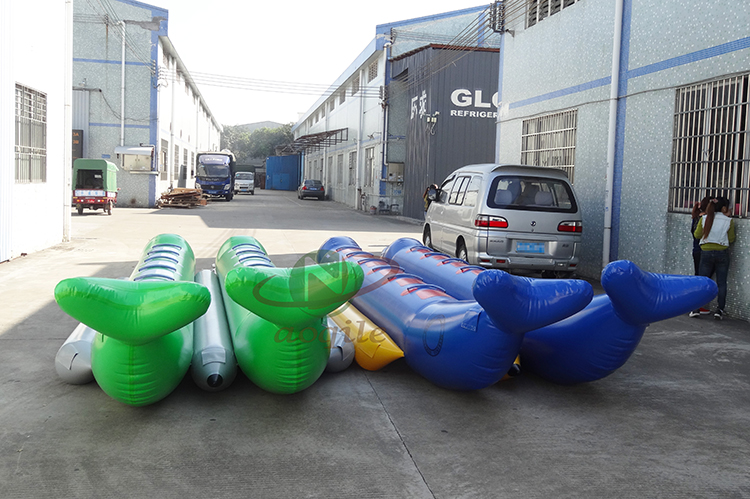 Water Sports Towable Missile Type Ski Floating Double Tube Inflatable Banana Boat