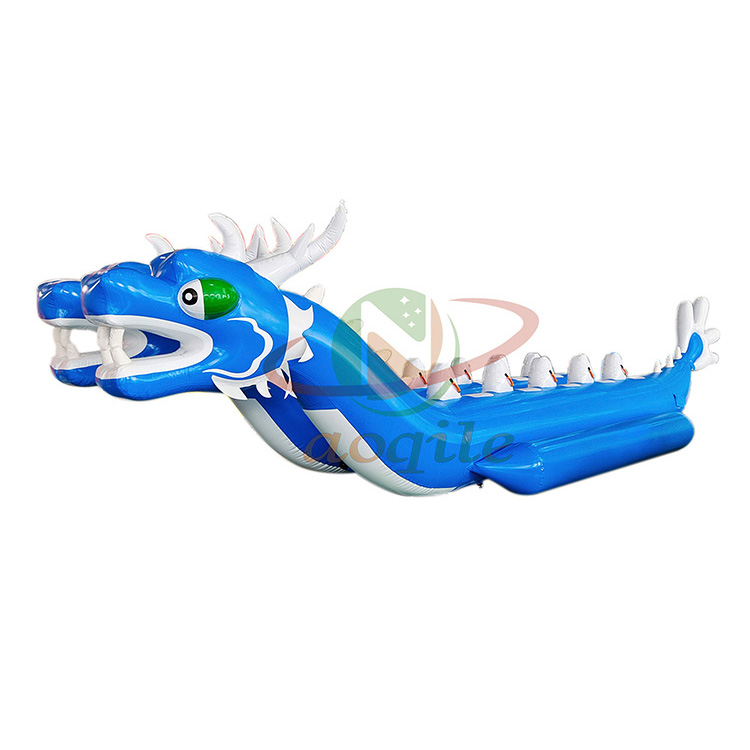 Hot Selling Inflatable Towed Flying Fish Water Sports Game Double Pipe Inflatable Dragon Boat