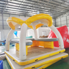 Water sports equipment inflatable island floating lounge inflatable dock non slip with canopy