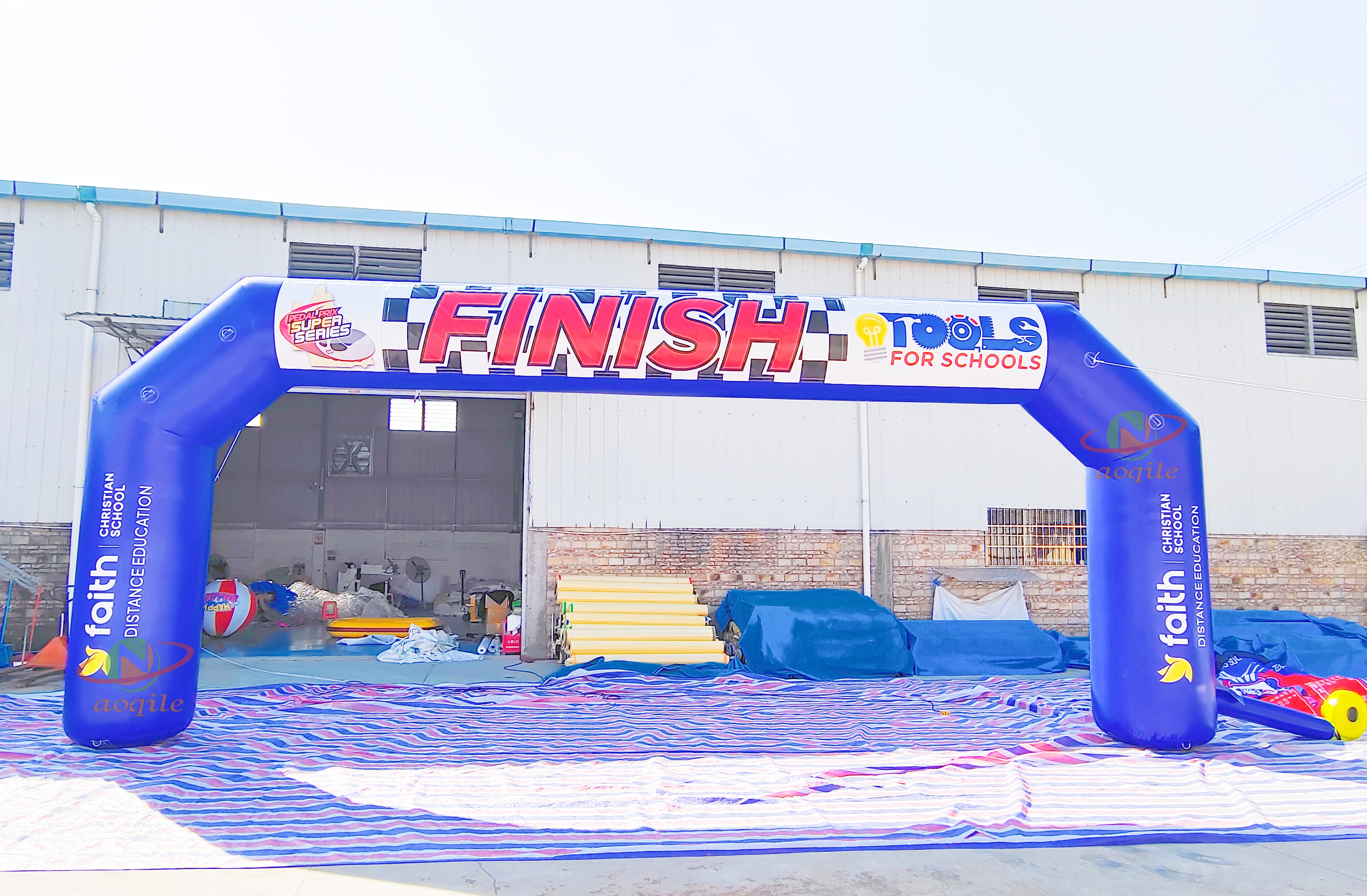 Inflatable Portable Arch Model Advertising Inflatable Competition Start And Finish Line Outdoor Arch