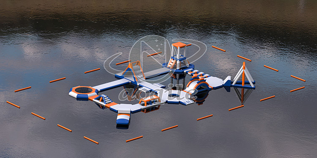 Outdoor Inflatable Water Park Obstacle Field Large Pvc Water floating Trampoline Sports Park