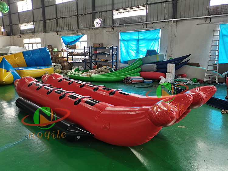 Commercial Fun Inflatable Flying Fish Boat Towable Double Tube Water Inflatable Banana Boat