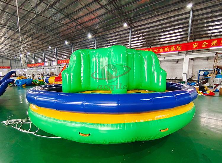 Summer Exciting Water Sports Game Inflatable Round Space Aqua Floating Water Ski Towable Disco Boat