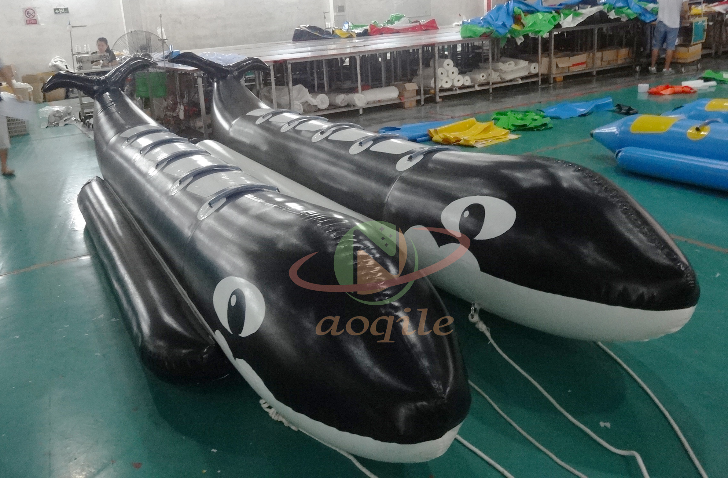 Inflatable Double Lane Boat Hot Sale PVC Inflatable Double Tube Towable Banana Boat for 10 People