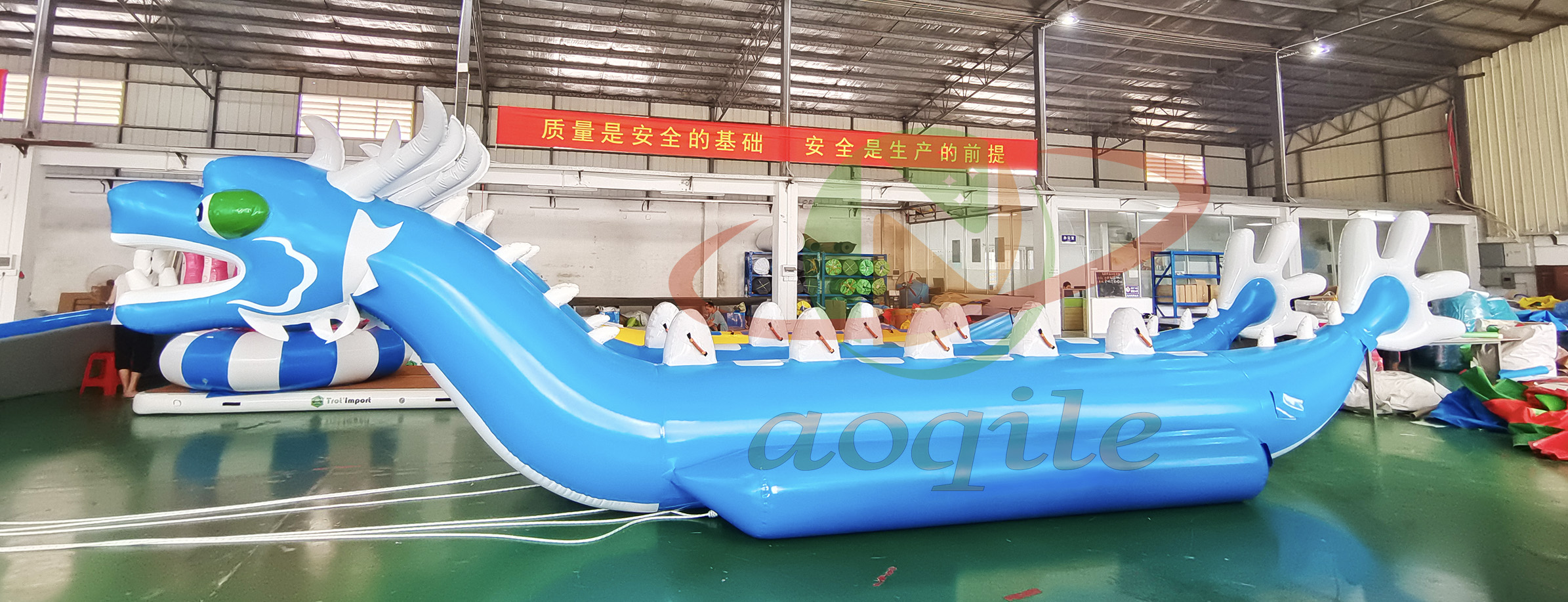 Hot water sports sea monster banana boats 10seats to 18seats Dragon inflatable towable boat for commercial rental use