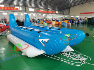 Inflatable Banana Boat Inflatable Sharks Flying Fish Water Play Equipment For Sale