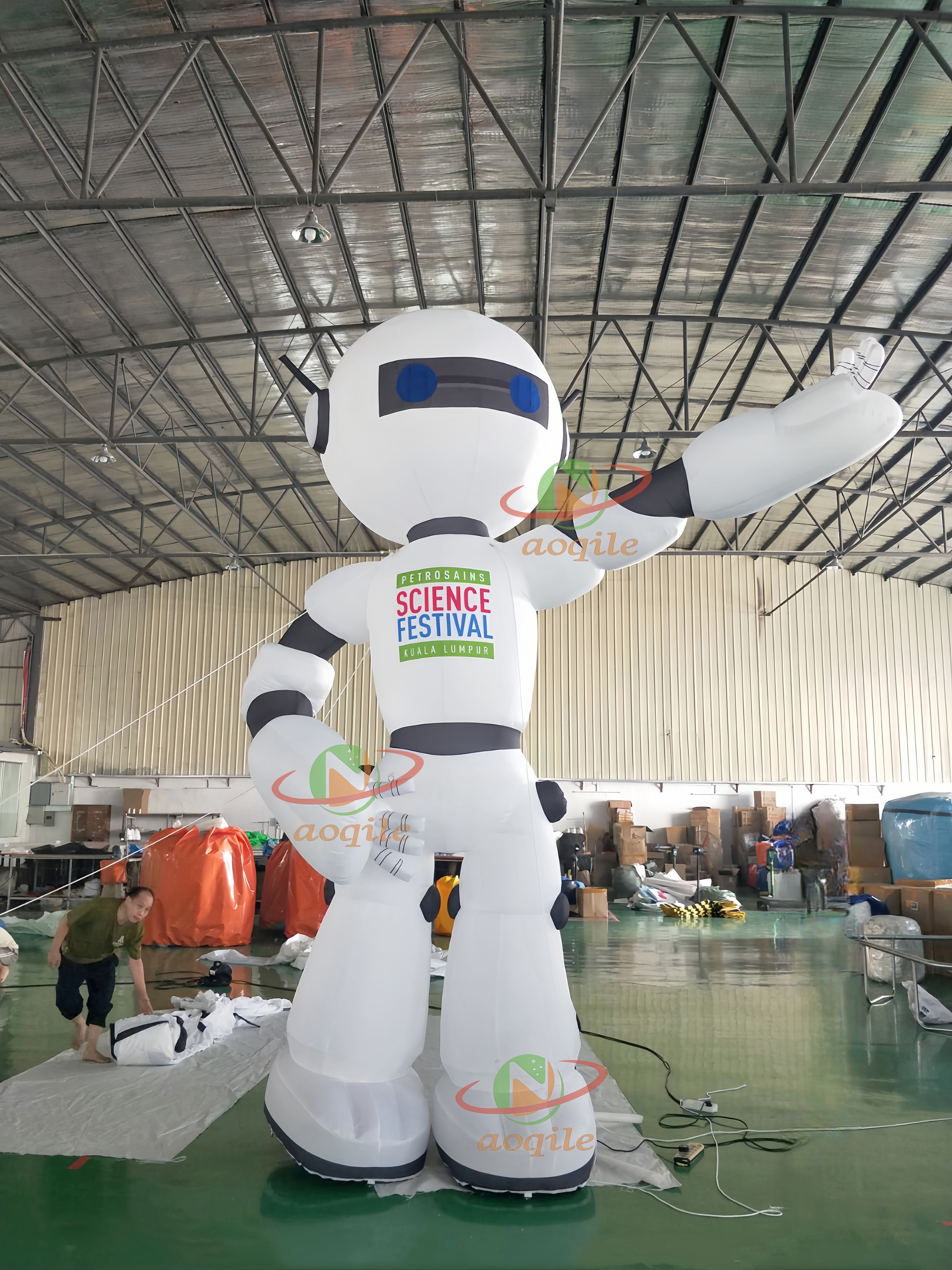 Outdoor Advertising Inflatable robot Model with LED Lights, Custom Inflatable robot for Decoration