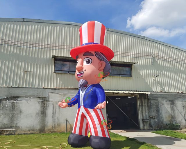 Best Selling Large Inflatable Flag Printed Uncle Sam Decorative Custom Character Advertising Model