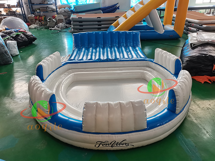 Multifunctional Floating Inflatable Lounge Chair Backrest Sofa Inflatable Floating Island Lounge