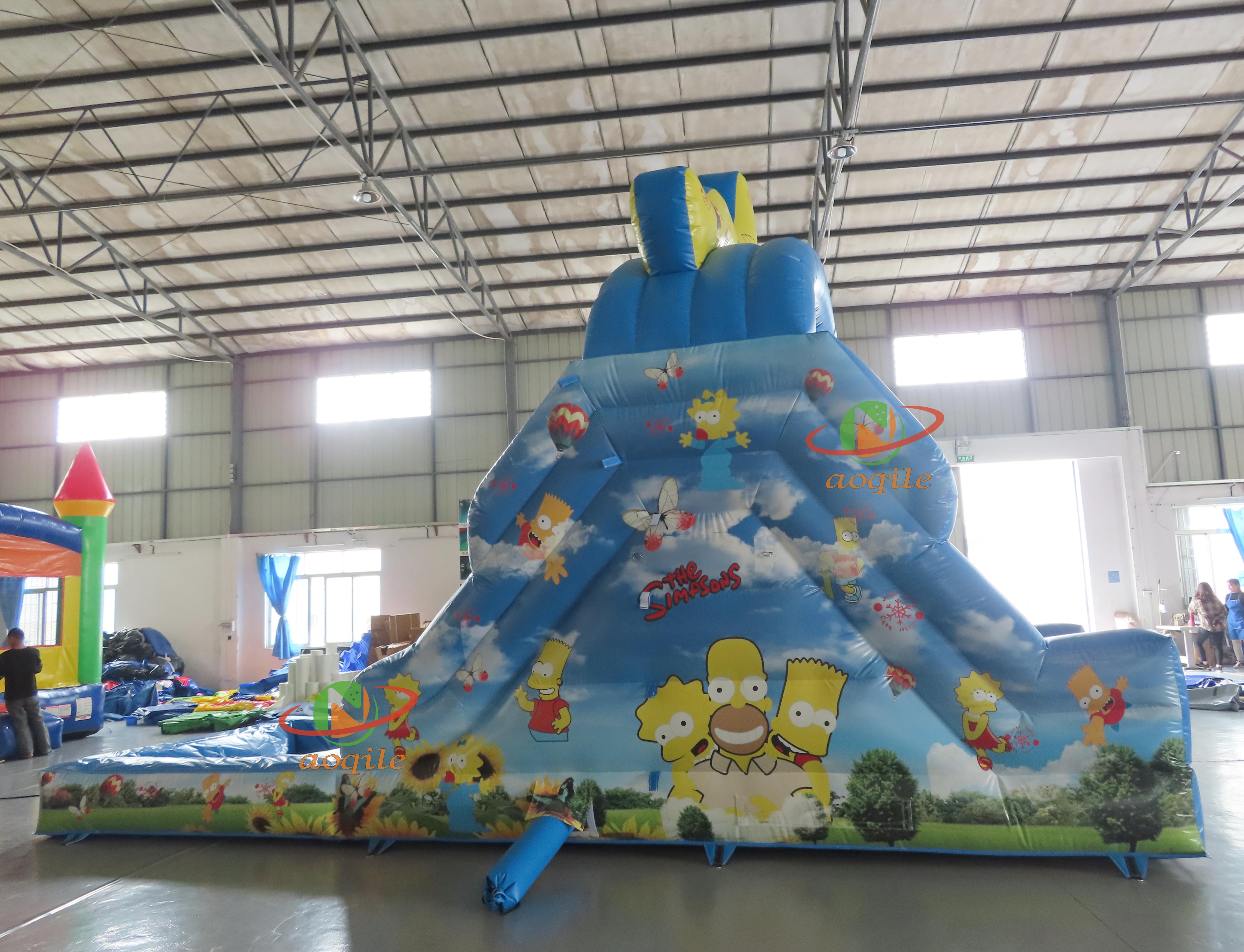 High-quality Custom Indoor And Outdoor Water Park Blue Inflatable Water Slide