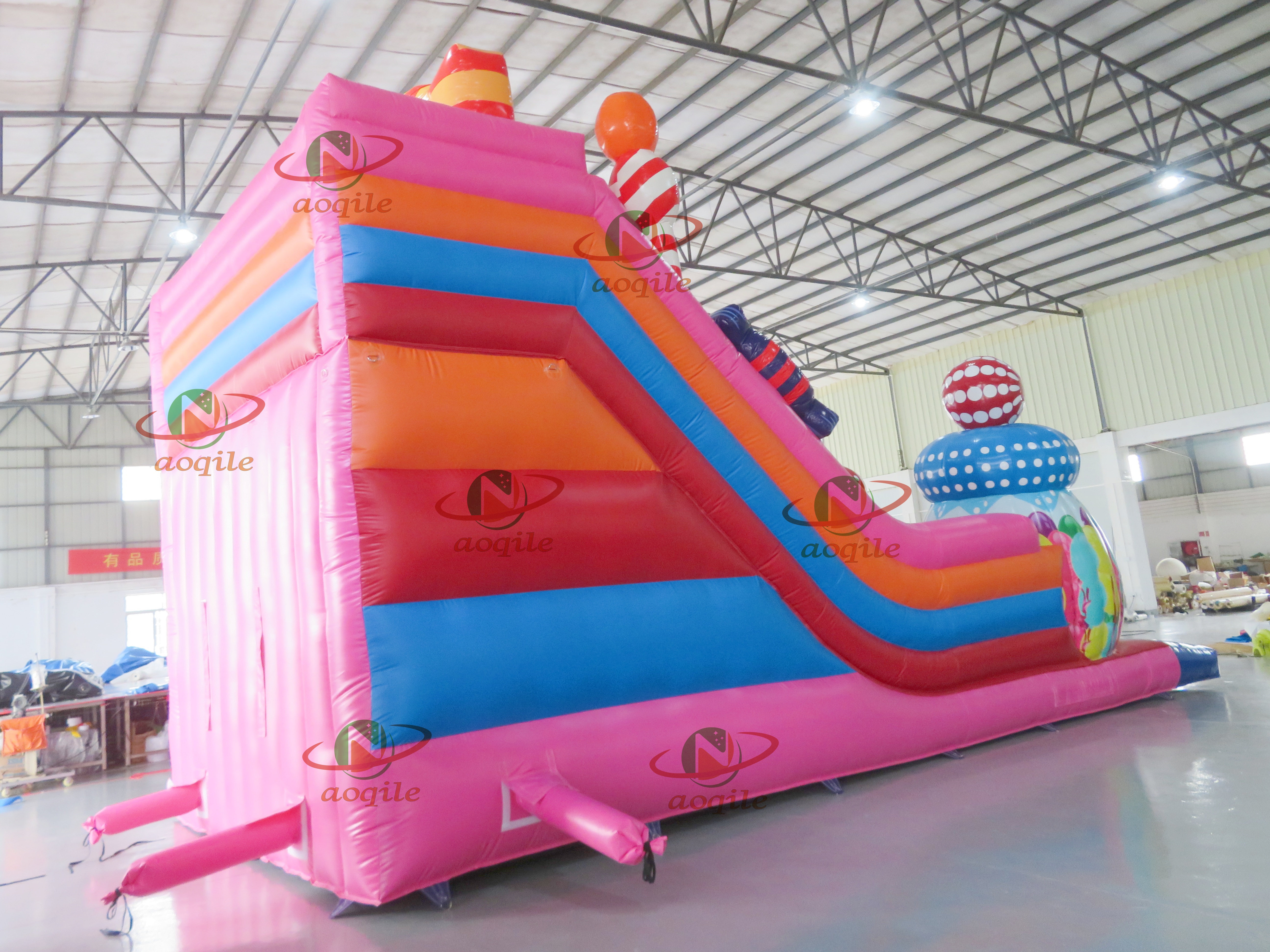 Aoqile High-quality Land Outdoor Inflatable Car Slide Used for Events