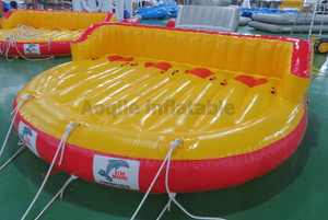 Inflatable Island Floating Lounge Raft Boat Water Inflatable Tube Towable Sofa