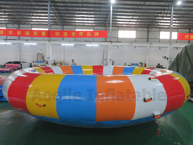 Hot sale Commercial Towable Inflatable colourful Rolling Donut Water Disco Boat