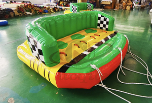 Factory Direct Sale Water Ski Towable Inflatable Sofa Pvc Plastic Boat water sport inflatable floating boat