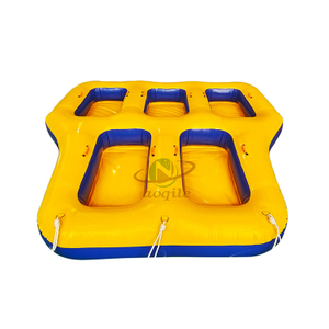 Commercial Inflatable Flying Water Rotating Toy Inflatable Water Ski Towable Five Seater Disco Boat