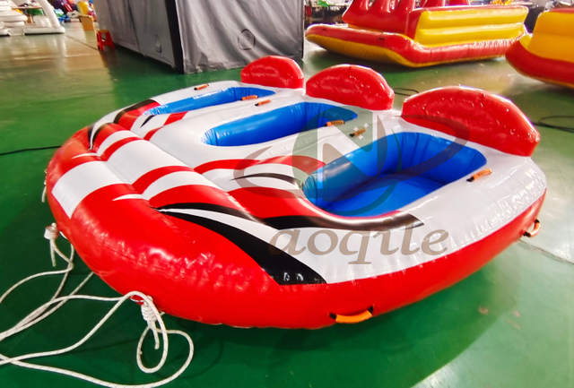 Commercial Water Games 3 Riders Inflatable floating sofa Beach Bubba Crazy spinning towable tube Ski Sofa Boat