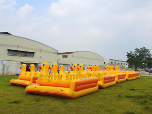 Custom Animal Shape Inflatable Towable Duck Boat Inflatable Water Sports Flying Fish Game Equipment