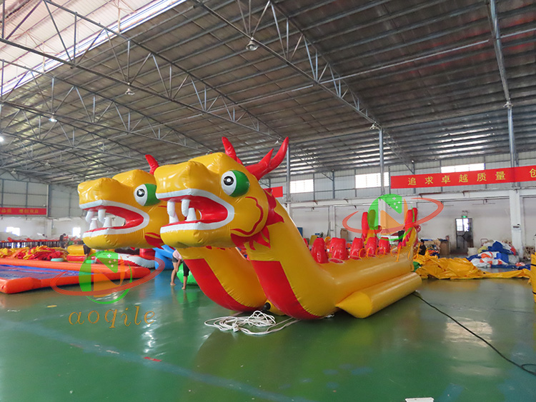 Crazy Water Sport Games Inflatable Dragon Boat Inflatable Towable Banana Boat For Sale Water Play Equipment Entertainments