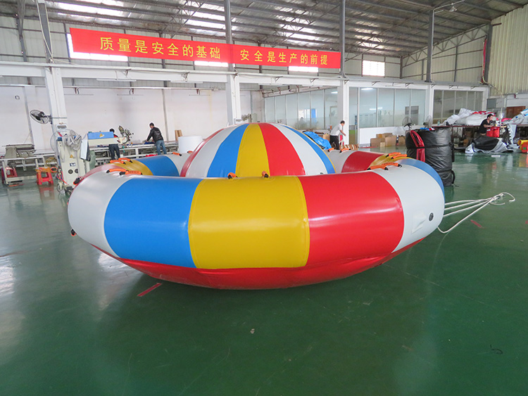 High Quality Towable Ufo Floating Island Comfortable Inflatable Spinning Disco Boat