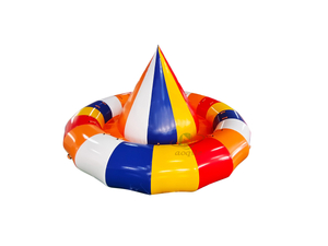 Popular 10 Seats Inflatable floating Rotating Ufo Towable Tube Water Spinning Toys Inflatable Disco Boat